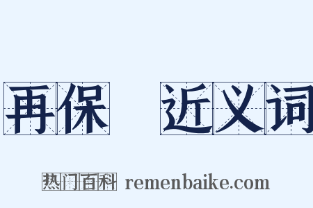再保險近义词是什么意思的图片